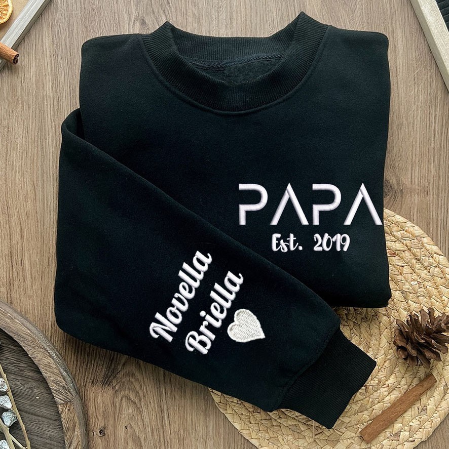 Sweat à capuche papa personnalisé avec nom des enfants, cadeau de fête des pères, cadeau pour nouveau papa