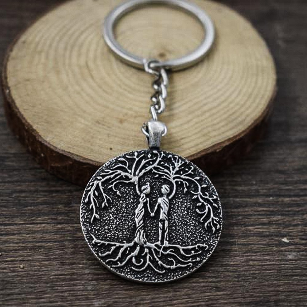 Porte-clés pendentif 'arbre de vie' pour mari et femme