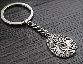 Porte-clés pendentif goutte de pluie "Comme ci-dessus... Donc ci-dessous"