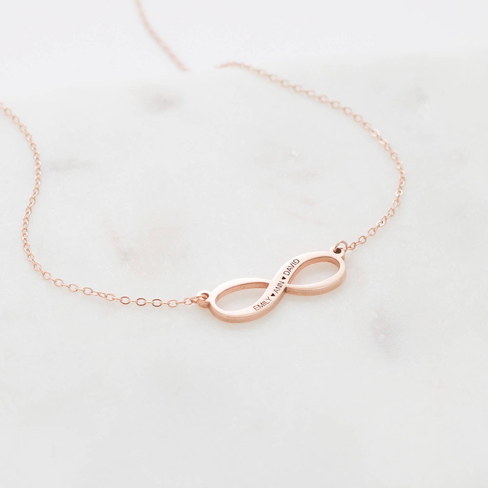 Bijoux Infini | Collier d'été infini en argent | Cadeau Infini Personnalisé | Cadeaux pour les mères