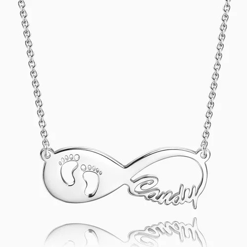 Collier Prénom Infini Empreinte Bébé