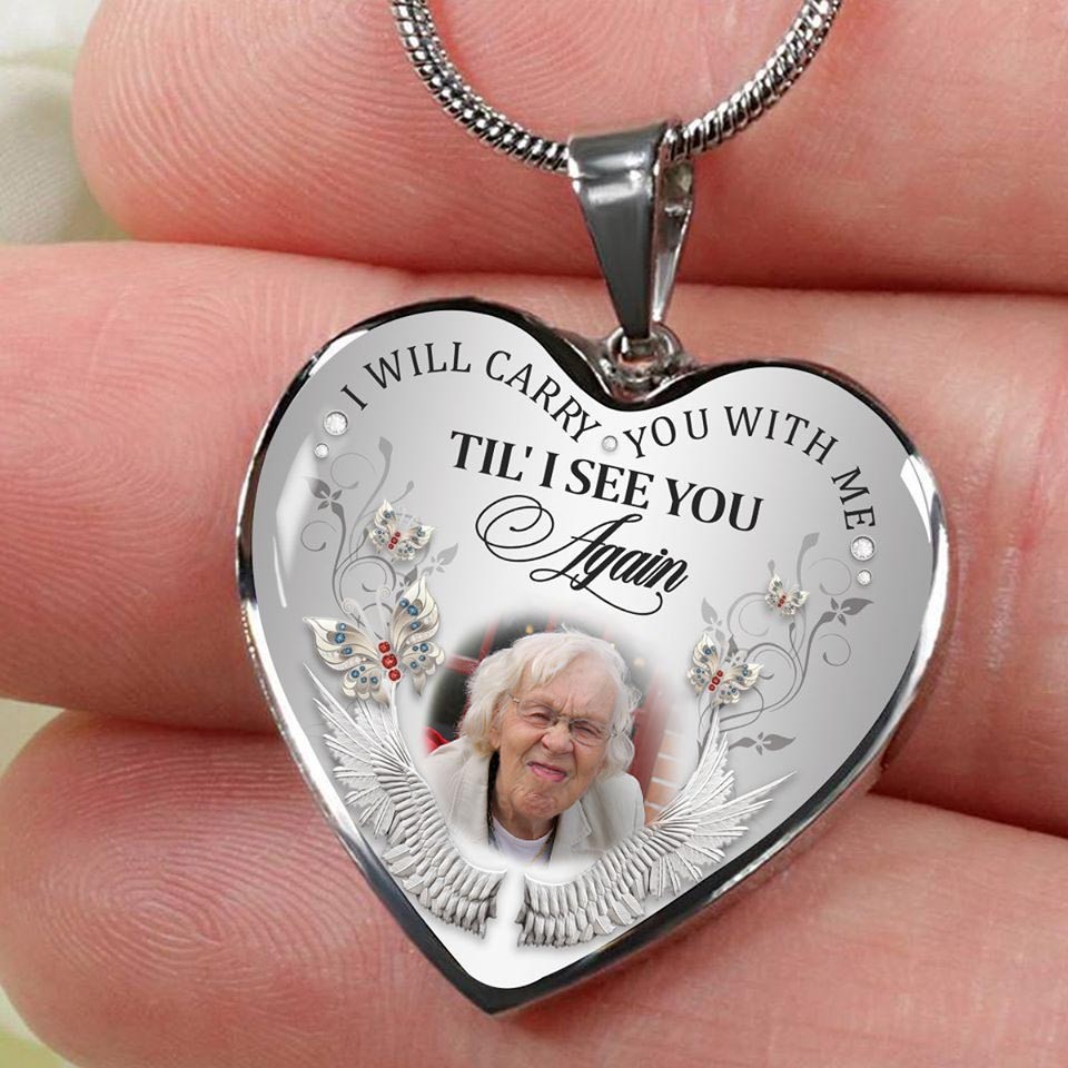 Collier commémoratif personnalisé I Will Carry You with Me