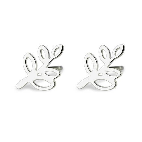 Boucles d'oreilles tige d'arbre pour femme en argent sterling