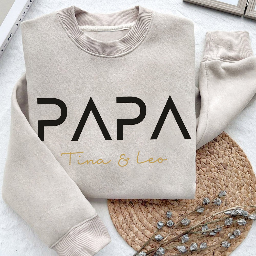 Sweat à capuche papa personnalisé avec nom des enfants, cadeau de fête des pères, cadeau pour nouveau papa