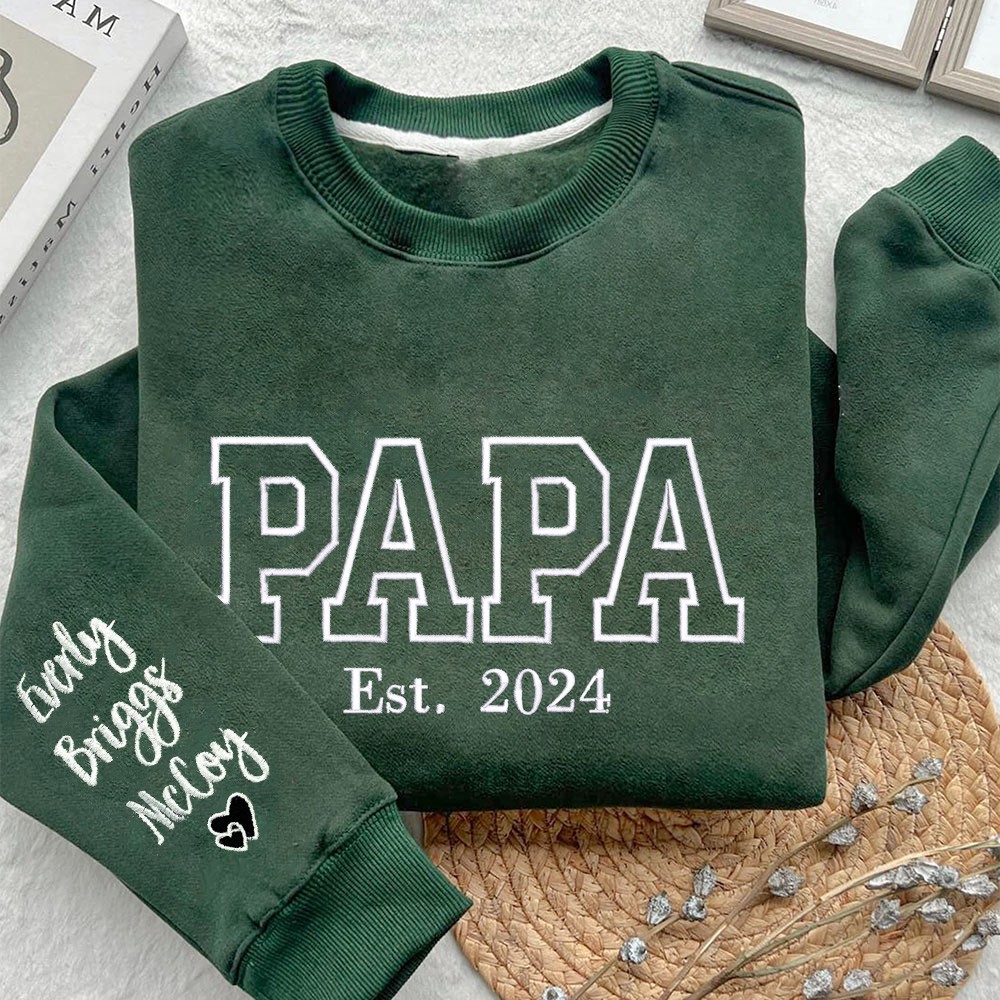 Sweat à capuche brodé personnalisé pour papa avec date souvenir idées cadeaux pour la fête des pères