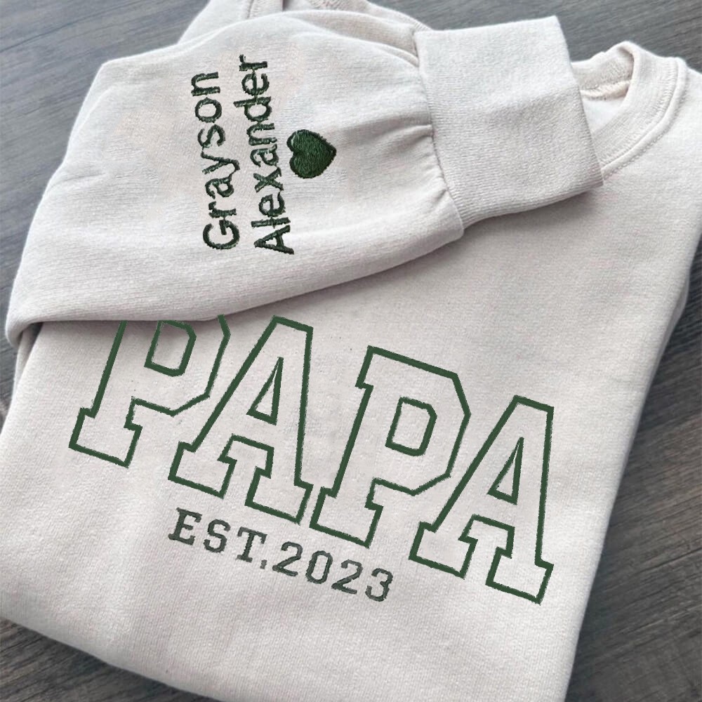 Sweat-shirt à capuche brodé papa personnalisé avec noms d'enfants, idées cadeaux uniques pour la fête des pères