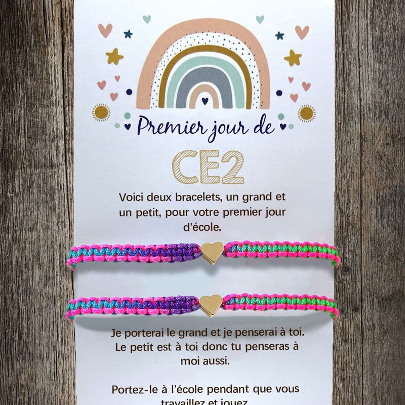 Premier jour d'école Maman et moi Bracelets de retour à l'école