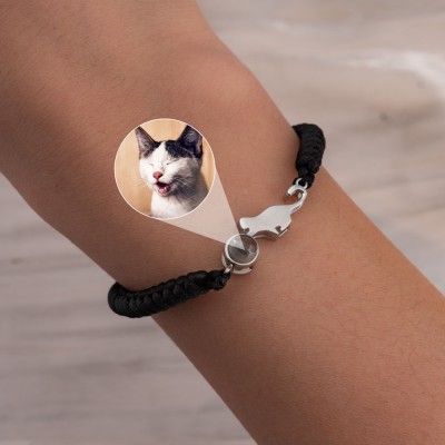 Bracelet de projection de photo d'animal de compagnie personnalisé