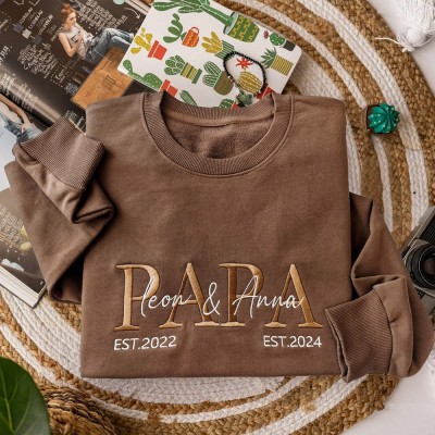 Sweat à capuche papa personnalisé avec nom des enfants, cadeau de fête des pères, cadeau pour nouveau papa