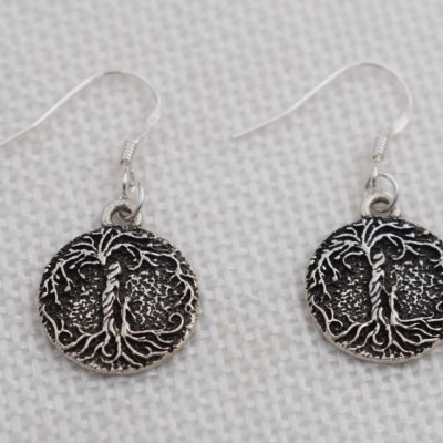 Boucles d'oreilles pendantes « arbre de vie » pour maman et enfant