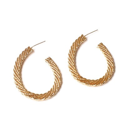 Boucles d'oreilles plates filetées