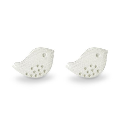 Boucle d'oreille petit oiseau en argent sterling