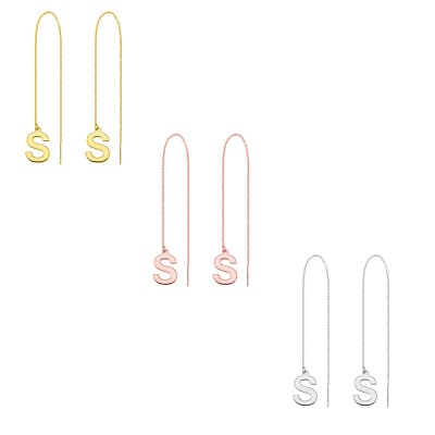 Boucles d'oreilles enfile-lettres personnalisées