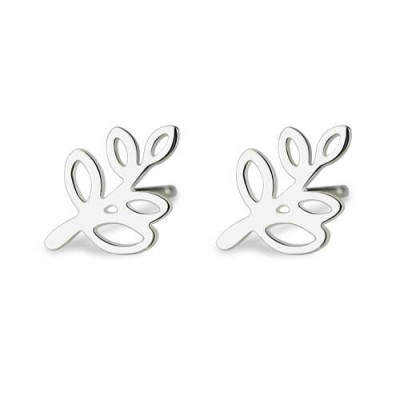 Boucles d'oreilles tige d'arbre pour femme en argent sterling