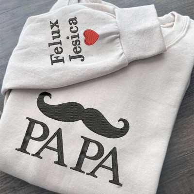 Sweat-shirt à capuche brodé papa barbe personnalisé, préparation du cadeau pour papa, idées cadeaux pour la fête des pères