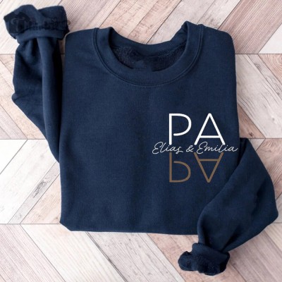 Sweat à capuche papa personnalisé avec nom des enfants, cadeau de fête des pères, cadeau pour nouveau papa