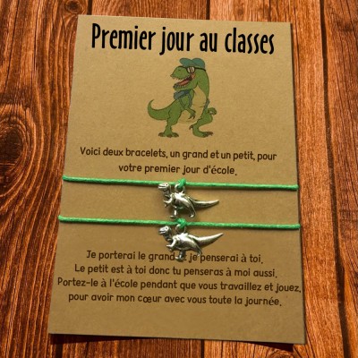 Premier jour d'école Maman et moi Bracelets de retour à l'école