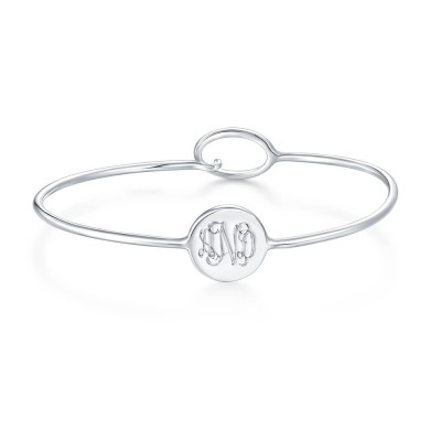 Bracelet jonc monogramme personnalisé