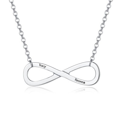 Collier Symbole Infini Gravé