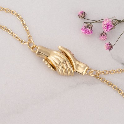 Collier de poignée de main magnétique personnalisé pour les couples