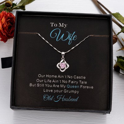 À ma femme amour noeud collier femme cadeau d'anniversaire Saint Valentin cadeaux pour femme cadeau d'anniversaire pour femme de mari