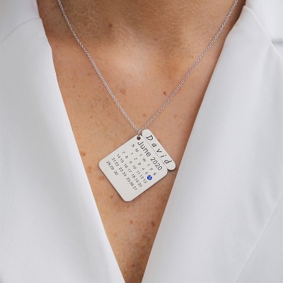 Collier Calendrier Personnalisé avec Gravure