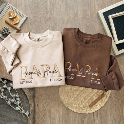 Sweat à capuche papa personnalisé avec nom des enfants, cadeau de fête des pères, cadeau pour nouveau papa