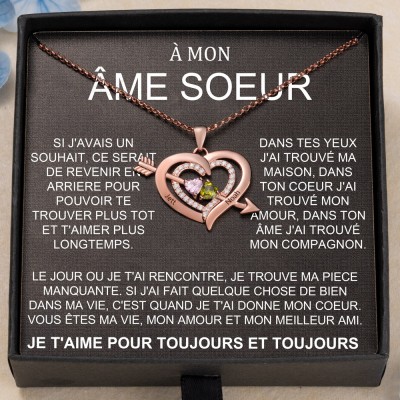 Collier personnalisé avec flèche de cupidon idée cadeau pour petite amie cadeaux d'anniversaire pour femme