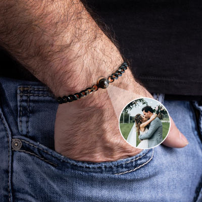 Cadeau Personnalisé De Bracelet De Projection De Photo Commémorative Pour Anniversaire