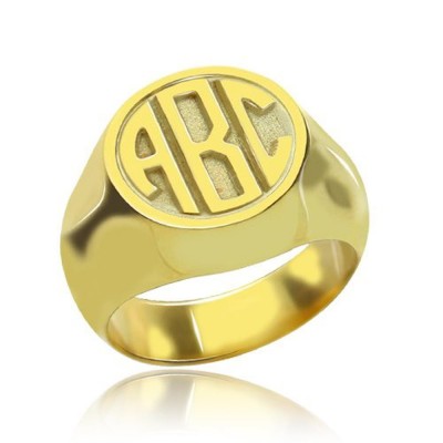 Bague monogramme gravée personnalisée en argent sterling S925