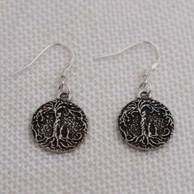 Boucles d'oreilles pendantes « arbre de vie » pour maman et enfant