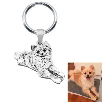 Pet Silhouette Pendentif Personnalisé Gravé Bijoux Bricolage Chien Pédant