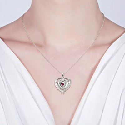 Collier Pieds de Bébé Ailes d'Ange