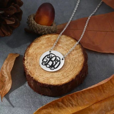 Engraved Monogram Necklace