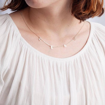 Collier Initiales Personnalisées Avec 1-10 Initiales