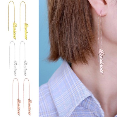 Boucles d'oreilles prénom personnalisées