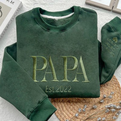 Sweat à capuche papa personnalisé avec nom des enfants, cadeau de fête des pères, cadeau pour nouveau papa