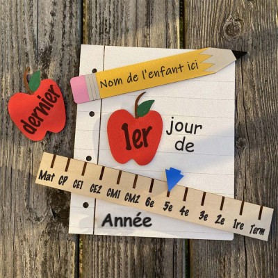 Panneau interchangeable personnalisé de retour à l'école Premier jour d'école Idées cadeaux pour les enfants