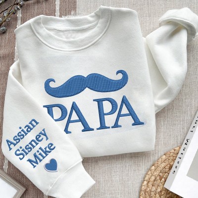 Sweat-shirt à capuche brodé papa barbe personnalisé, préparation du cadeau pour papa, idées cadeaux pour la fête des pères