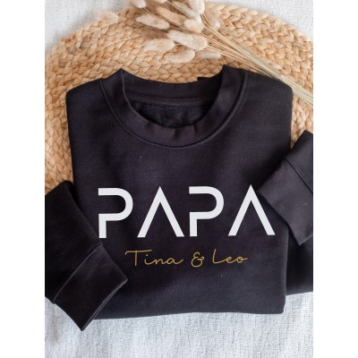 Sweat à capuche papa personnalisé avec nom des enfants, cadeau de fête des pères, cadeau pour nouveau papa