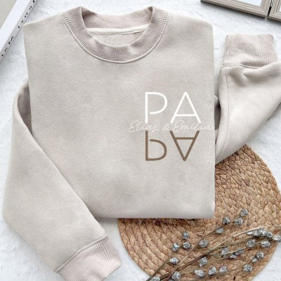 Sweat à capuche papa personnalisé avec nom des enfants, cadeau de fête des pères, cadeau pour nouveau papa