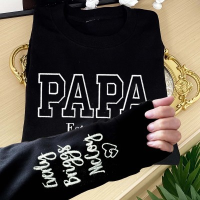 Sweat à capuche brodé personnalisé pour papa avec date souvenir idées cadeaux pour la fête des pères