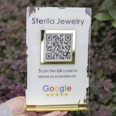 Signe de code QR d'examen d'entreprise personnalisé