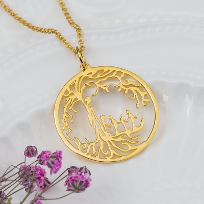 Collier Arbre de Vie Mère et Enfants Personnalisé