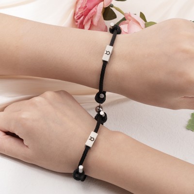 Ensemble de bracelets magnétiques personnalisés pour Couple, idées cadeaux pour l'anniversaire de l'âme sœur, cadeaux de la saint-valentin