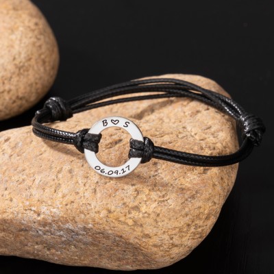 Bracelet personnalisé réglable assorti pour Couple, idées de cadeaux d'amour pour Couple, cadeaux d'anniversaire pour femme