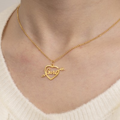 Bijoux personnalisés Cupidon flèche coeur collier pour femme pendentif mignon cadeaux faits à la main cadeaux de mariage pour ses cadeaux d'anniversaire