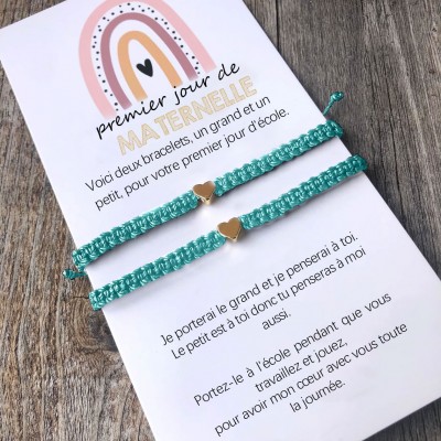 Bracelets de souhaits assortis pour la rentrée des parents et moi