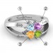 Four Clover Hearts Family Ring