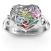 Encased in Love Caged Hearts Ring with Infinity Band